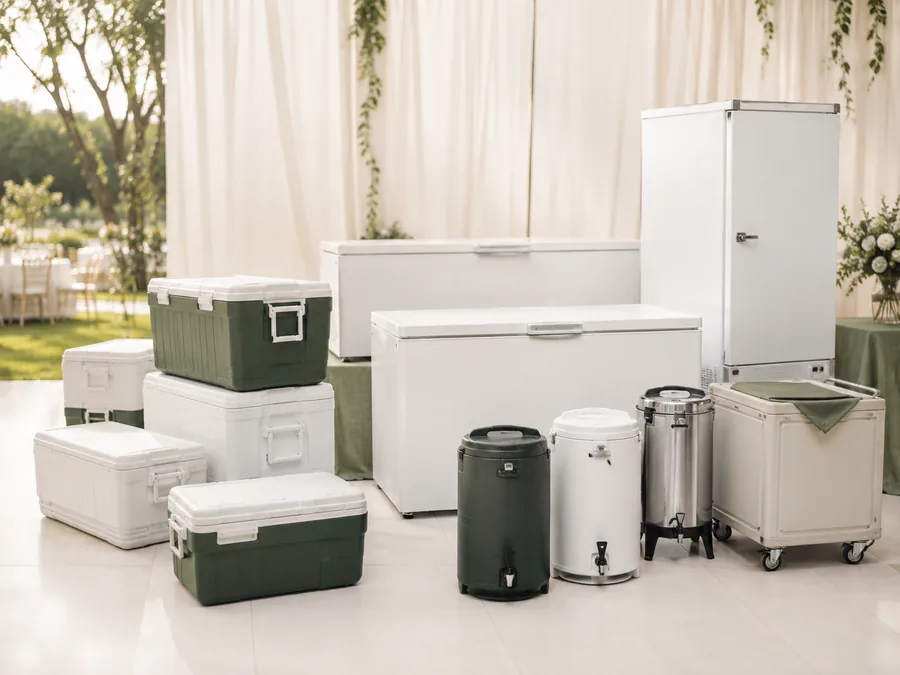 Sewa cooler box dan freezer untuk kebutuhan catering event.